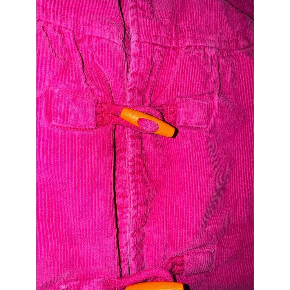 Gymboree Corduroy Jacket Lined Hot Pink Orange Toggles Pockets Girls 7/8 2011